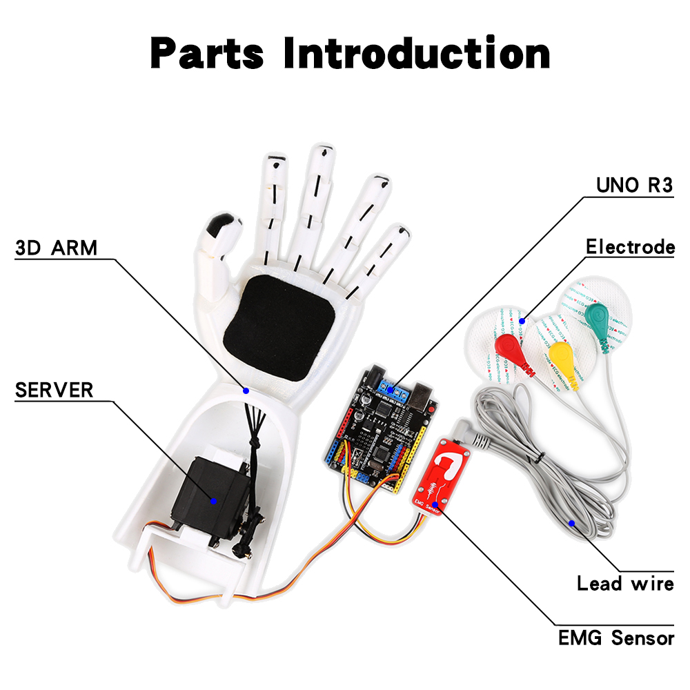 Sensor EMG Brazo robótico Sens - Science Project reseña y precio