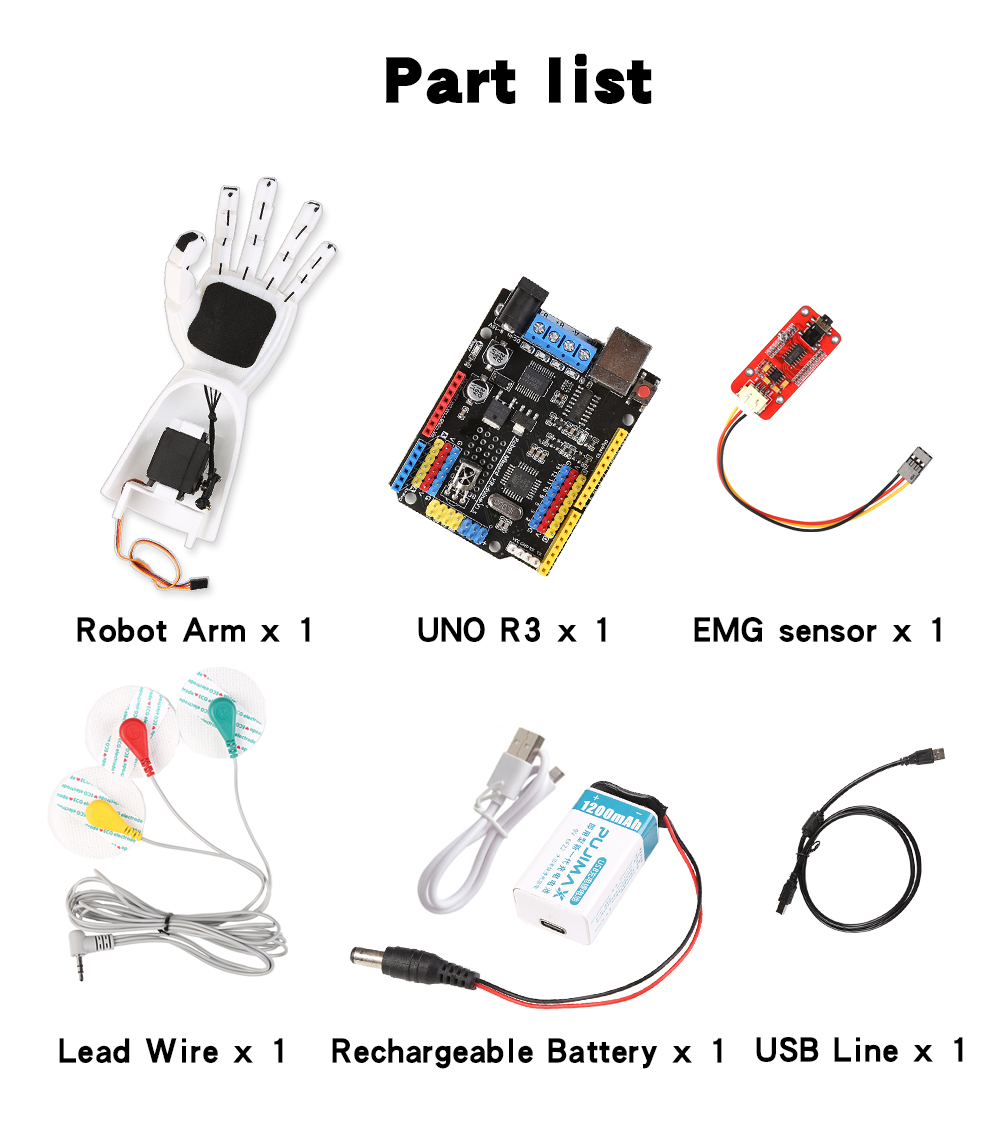 Sensor EMG Brazo robótico Sens - Science Project reseña y precio