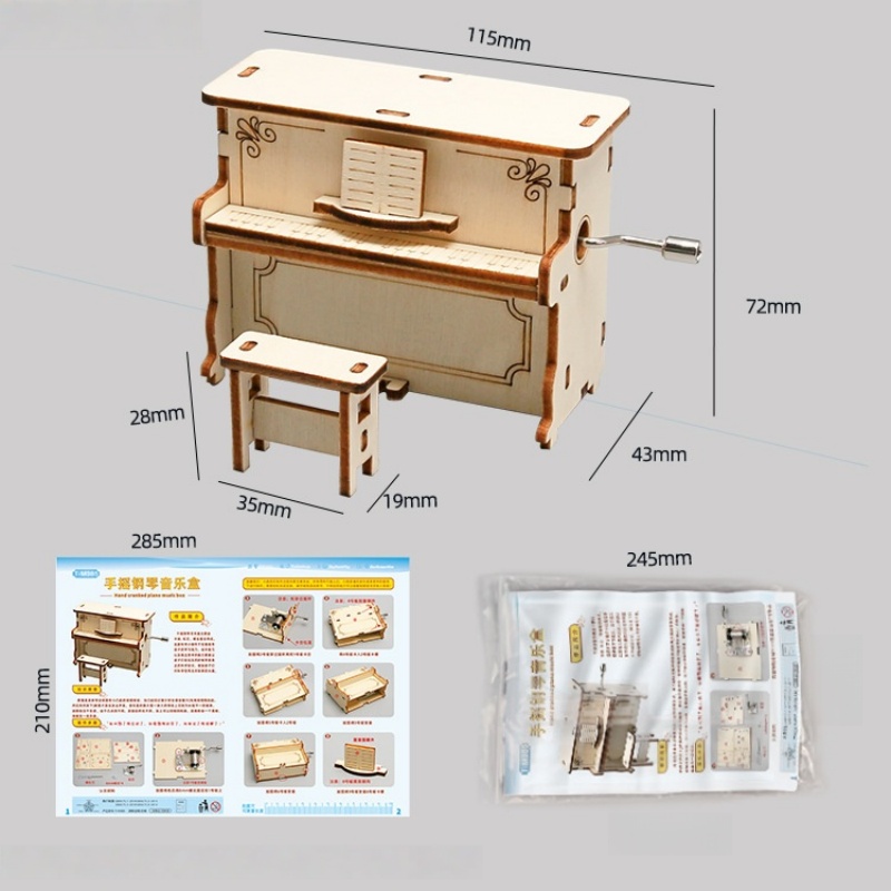 Piano Infantil de Manivela, Mo - Science Diy Model reseña y precio